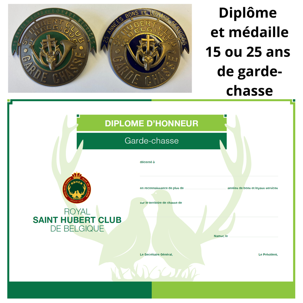 Diplome et médaille garde-chasse (Diplôme sans médaille)